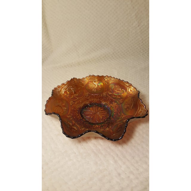 Fenton Amethyst Dragon and Lotus Carnival Glass Bowl For Sale In Nashville - Image 6 of 6