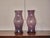 A pair of Midcentury American Amethyst color glass hurricane lamp shades. Evoke a sense of Midcentury magic in your home...