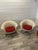 Two vintage swivel chairs, 1970 in superb original condition 400 euro a piece original upholstery!!, 1970 dims; h= 67/48...