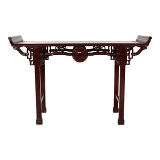 Vintage Chinese Carved Rosewood Altar Table For Sale