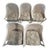 Vintage McGuire San Francisco Rattan Barrel Back Armchairs, Set of 5 McGuire Rolling Chairs in Excellent Condition For Sale