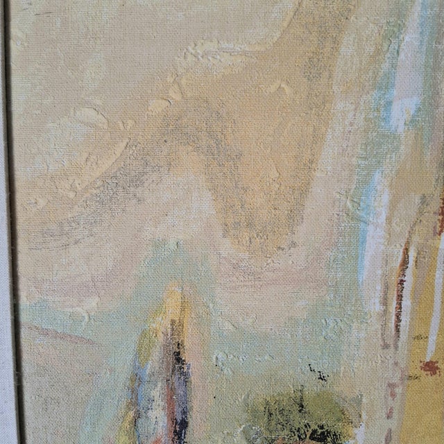 Abstract Large Frédéric Menguy Oil on Canvas Abstract Painting From the 1970s For Sale - Image 3 of 6