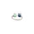 Gemstone 2.92 Ct Natural Emerald & Sapphire Toi Et Moi Ring in 18k Gold Size 5.5 For Sale - Image 7 of 13