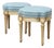 Mid-Century Petite French Louis XVI Style Ottomans or Stools - Pair For Sale