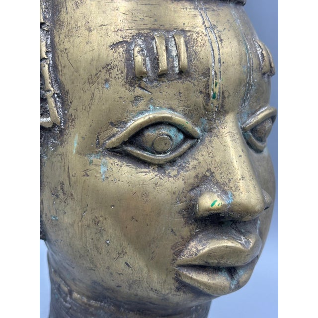 Antique Yoruba Ife Bronze Bust from a Museum Collection, Nigeria (Kotalla TL Analysis) For Sale - Image 11 of 18