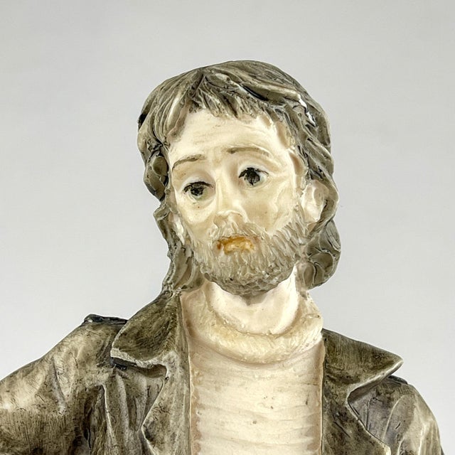 Brown Original Ceramic Sculpture of Artist from Capodimonte, Italy, 1970s For Sale - Image 8 of 16