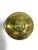 A richly etched vintage brass jar featuring ornate floral scrollwork, warm aged patina, and a sculptural finial lid....