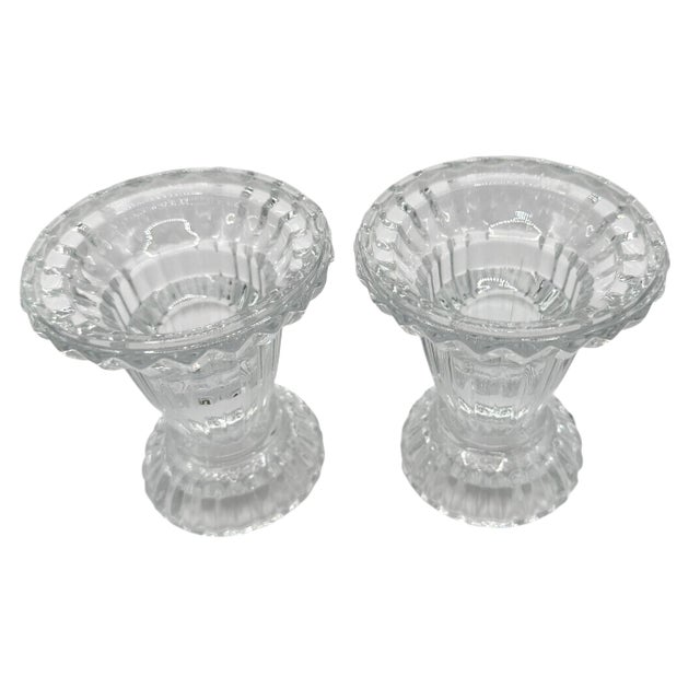 Vintage Gorham Crystal Reversible Candle Holder - Set of 2 For Sale - Image 9 of 12