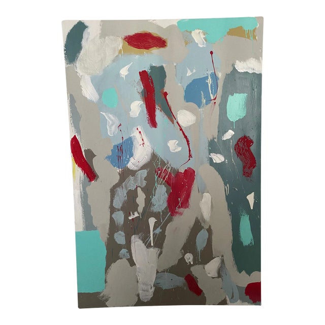 1990s Unframed Original Abstract Painting For Sale