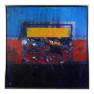 Original Abstract Expressionist Painting, Helen Kholin, Signed Modern For Sale