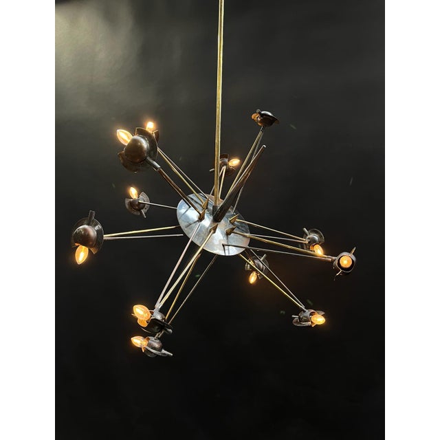 Brass Sputnik Lamp, 1950s For Sale - Image 9 of 13