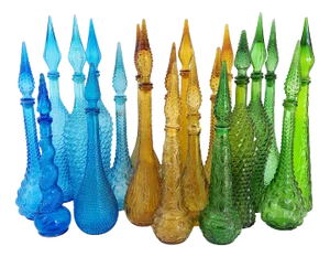 Vintage Carafes in Glass, 1960, Set of 21