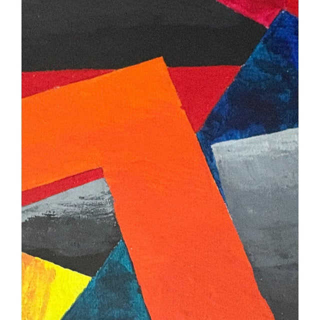 Abstract Painting - Abstract Geometry Oil Painting For Sale - Image 3 of 11
