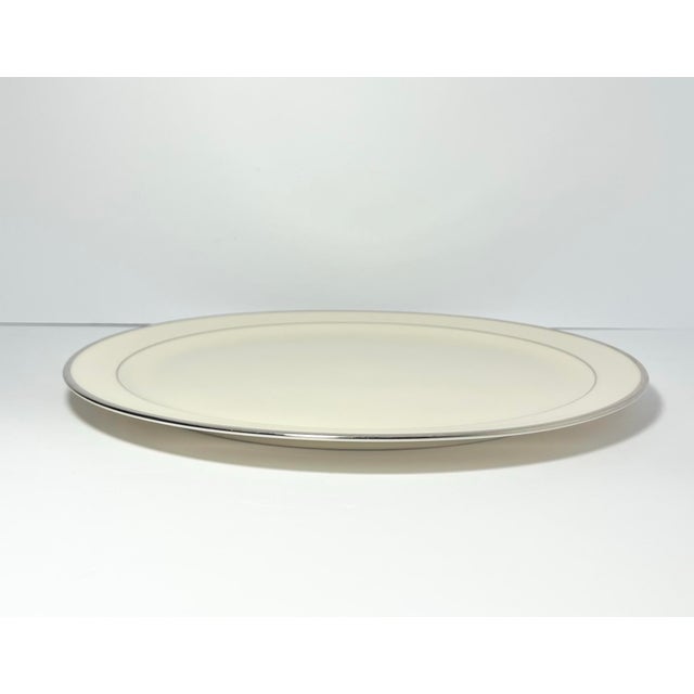 Contemporary 1980s Lenox “Montclair” Bone China Round Platter For Sale - Image 3 of 5