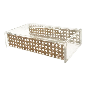 Dior Home Style Caning and Lucite Tissue Holder