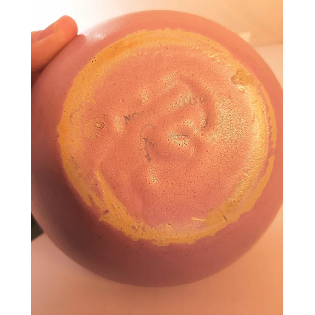 Vintage North Dakota Rosemeade Pink Pottery Vase For Sale - Image 10 of 12