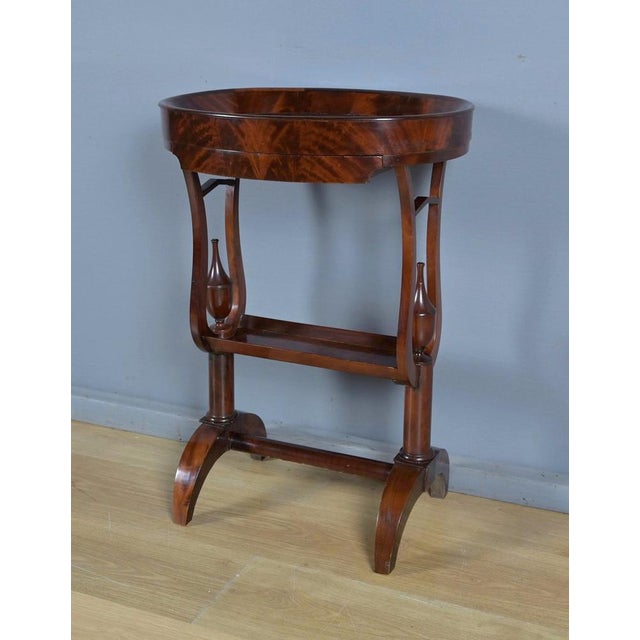 Traditional Empire Mahogany Burl Trinket Tray Table, Early 19th Century For Sale - Image 3 of 16
