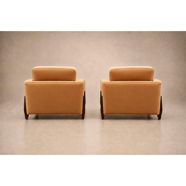 Pair of Brazilian Modern Armchairs in Rosewood and Caramel Mohair by Jean Gillon, 1960s - 1116 For Sale - Image 10 of 18