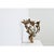 Vintage French Gilded Metal Basket of Flowers Wall Sconce For Sale - Image 11 of 12