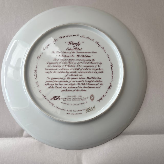 numbered and signed Edna Hibel plate