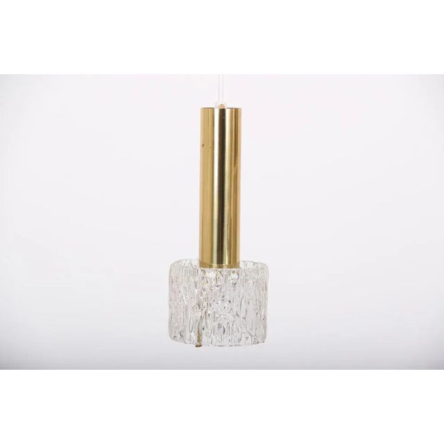 Vintage Danish Brass & Glass Pendant from Carl Fagerlund & Orrefors For Sale - Image 3 of 7