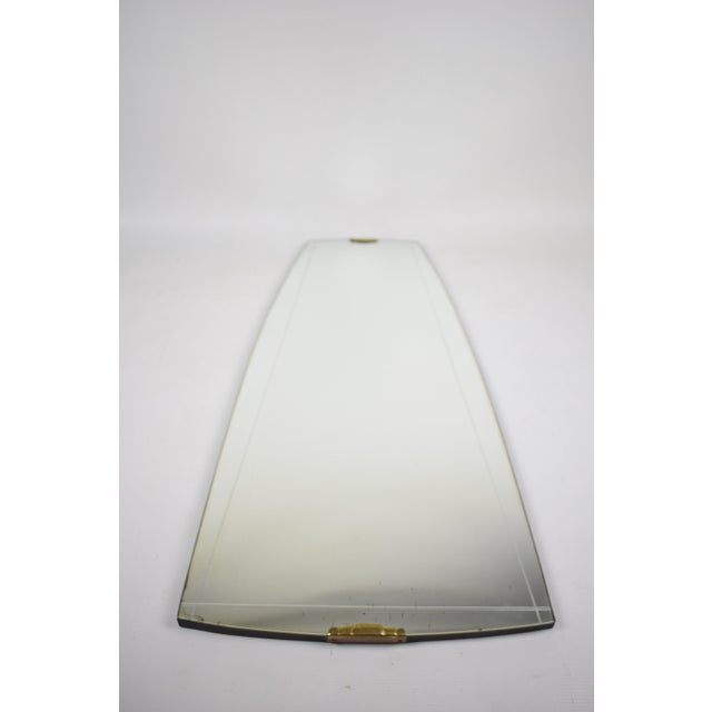 Vintage Mirror with Brass Clasps, 1950s, in Worn conditions. Designed 1960 to 1969