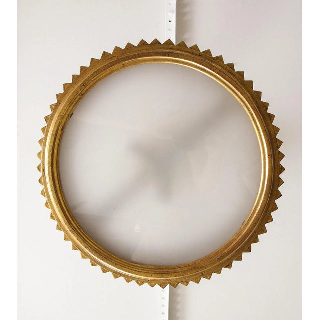 Gold Bespoke Giltwood Hand-Carved Fixture in the Art Deco Manner For Sale - Image 8 of 9