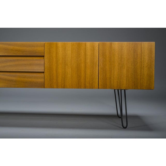 Mid-Century Wall Unit Cabinet and Sideboard in Walunt, 1970s, Set of 2 For Sale - Image 13 of 17
