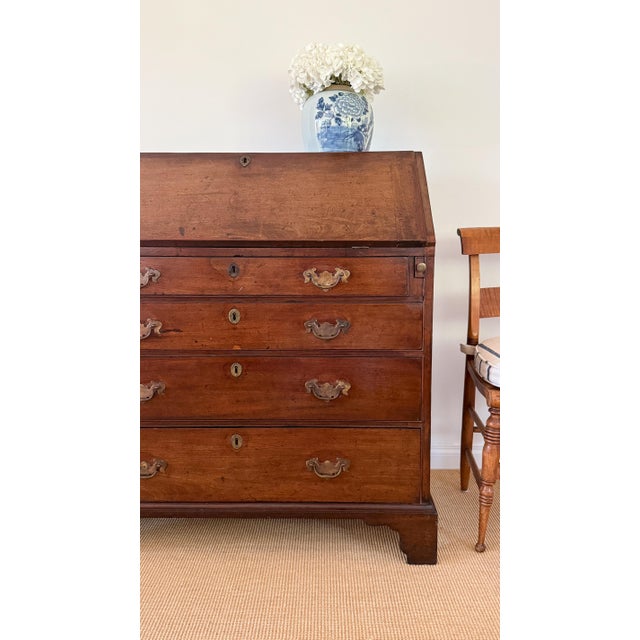 Wood Antique 18th-Century Drop Front Desk, 1770’s For Sale - Image 7 of 7