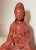 Early 20th Century Large Antique Chinese Signed Guanyin Red Lacquer Cinnabar Statue Sculpture For Sale - Image 5 of 17