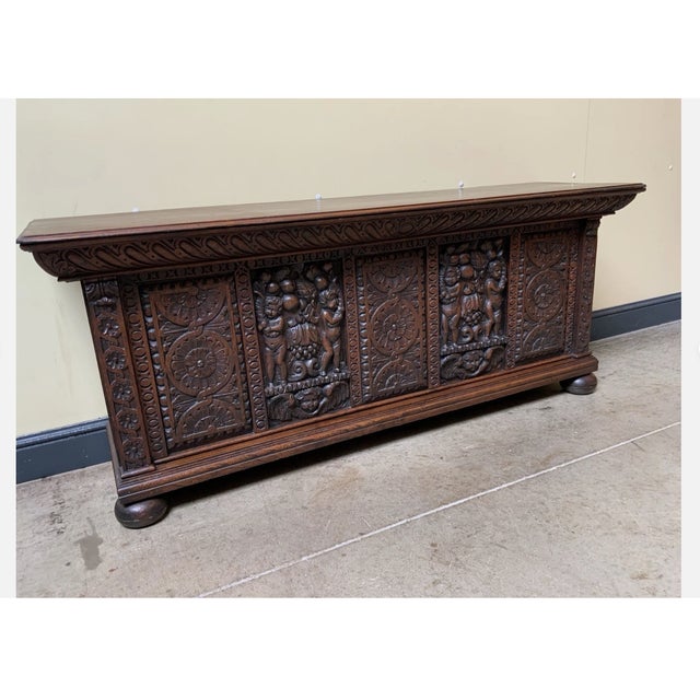 Antique Neo-Renaissance Chest, 1880 For Sale - Image 4 of 9