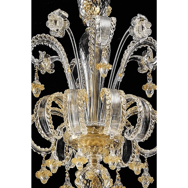 Imperial Style “Rigadin” Murano Glass Chandelier in Venetian Design For Sale - Image 9 of 9