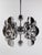 1970s Space Age Chrome Chandelier in Crystal Glass Optic Lens by Oscar Torlasco, 1970s For Sale - Image 5 of 18