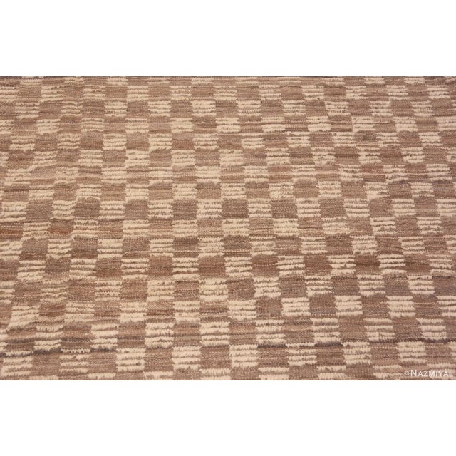 Nazmiyal Collection Earthy Checkerboard Large Modern Rug For Sale In New York - Image 6 of 8