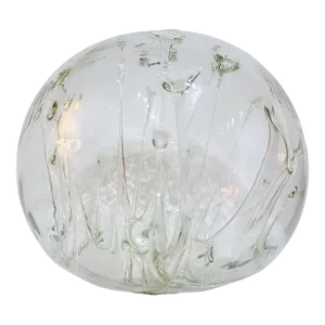 1970's Hand Blown Abstract Glass Orb Sculpture by Peter Bramhall