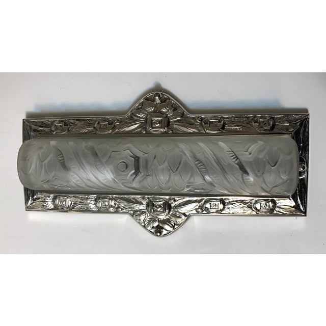 Art Deco Schneider French Art Deco Floral Wall Sconces - a Pair For Sale - Image 3 of 13