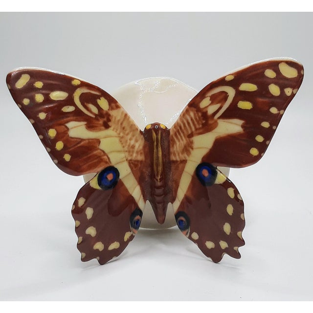 Rare 1970s Roslyn S. Carren Studio Porcelain Butterfly For Sale - Image 4 of 7