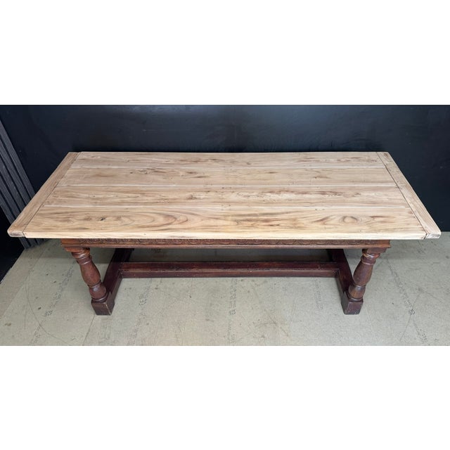 Wood Farmhouse Dining Table, 1920 For Sale - Image 7 of 16