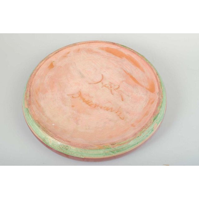 Decorative Wall or Serving Dish in Ceramic with Floral Motif from Kähler, Denmark, 1930s For Sale - Image 4 of 5