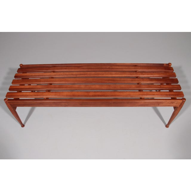 Walnut Bench by Gio Ponti for Fratelli Reguitti, 1950s For Sale - Image 10 of 11