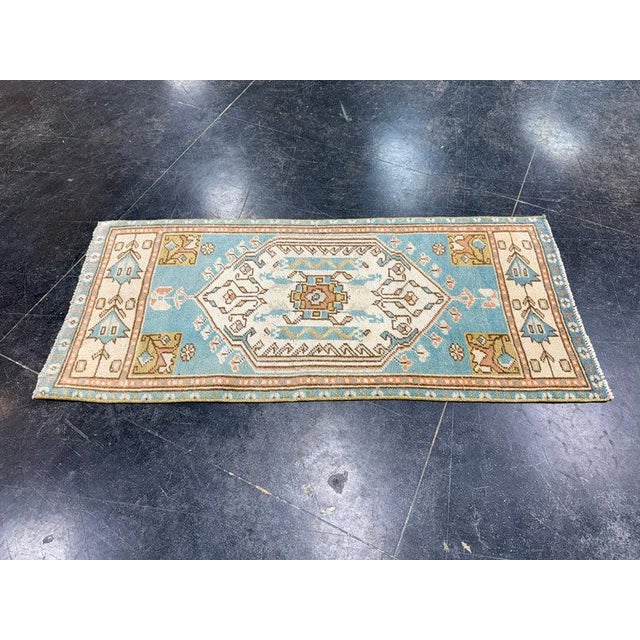Turkish Turkish Oushak Runner Rug 2'9" x 12'3" #17904 For Sale - Image 3 of 8