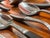 A distinctive and sought-after set of Mid-Century Modern flatware for the collector or design enthusiast. "This attractive...