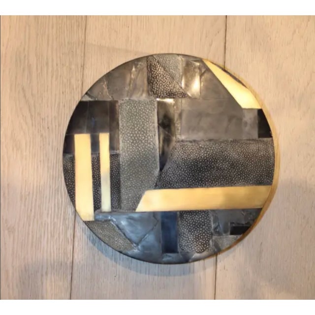 Kifu Paris Round Geometric Pattern Box For Sale - Image 4 of 4