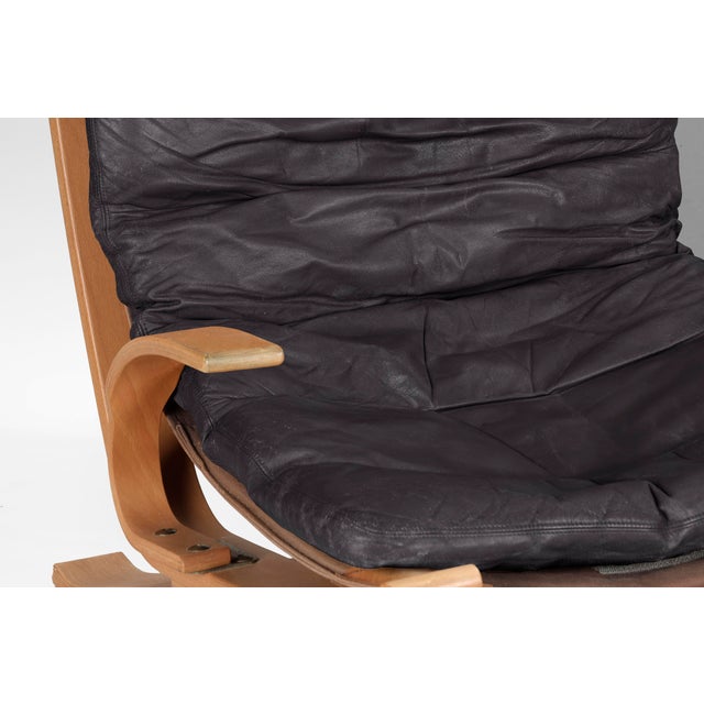 Vintage Cognac Focus Lounge Chairs from Bramin Møbler, 1970s Set of 2 For Sale - Image 6 of 9
