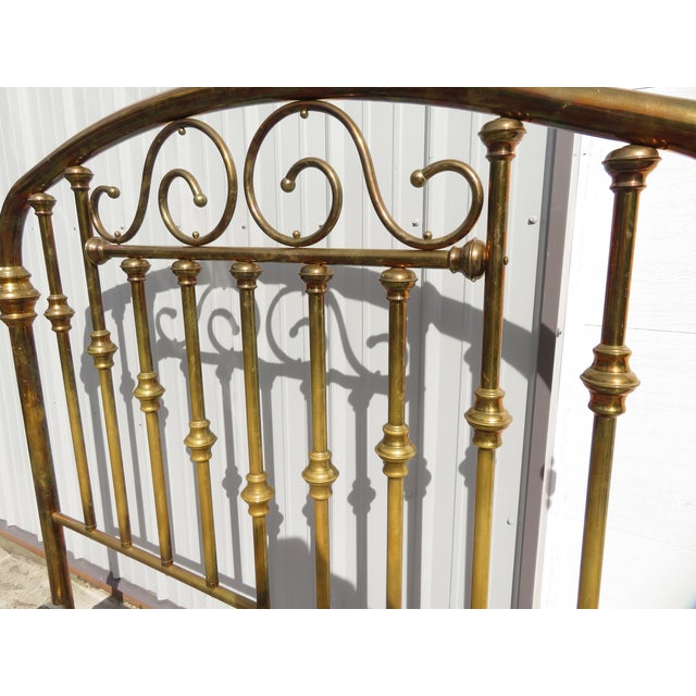 Metal Brass Beds of Virginia ~ Queen Size Bedframe ~ Headboard / Footboard ~ Vintage Bedroom Furniture ~ Antique Style For Sale - Image 7 of 12