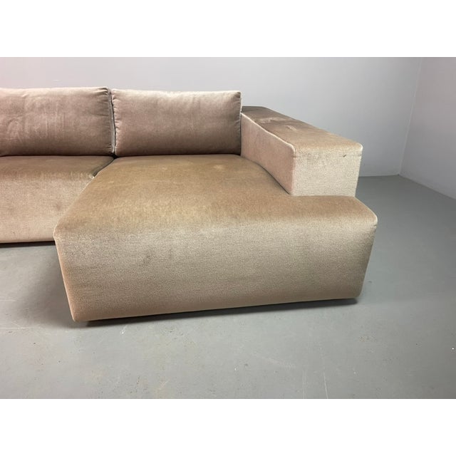 1970s Modular Sofa in Champagne Velvet from Walter Knoll, Germany, 1970s, Set of 4 For Sale - Image 5 of 18