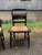Mid 20th Century Set of 8 Hitchcock Style Black Painted Stenciled Dining Side Chairs With Rush Woven Seats For Sale - Image 11 of 15