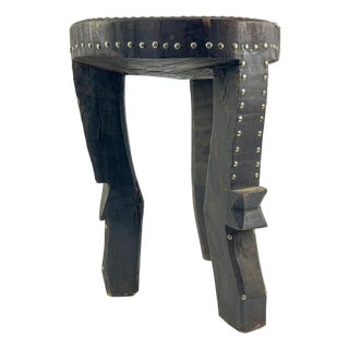 Early 20th Century Tabwa Wood Stool For Sale
