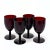 Anchor Hocking Cherry Red Spiral-Stemmed Water or Wine Goblets - Set of 4 For Sale - Image 4 of 4