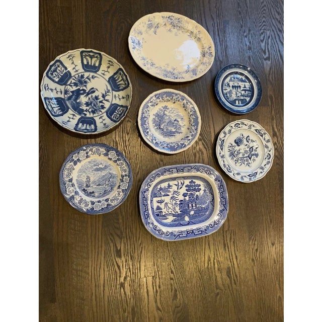 Beautiful blue and white hand painted platter From a vast Asian collection spanning 4 decades